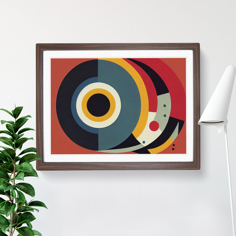 Boundless Abstract - Single Picture Frame Print, 46cm H x 64cm W x 2cm D, Walnut Framed