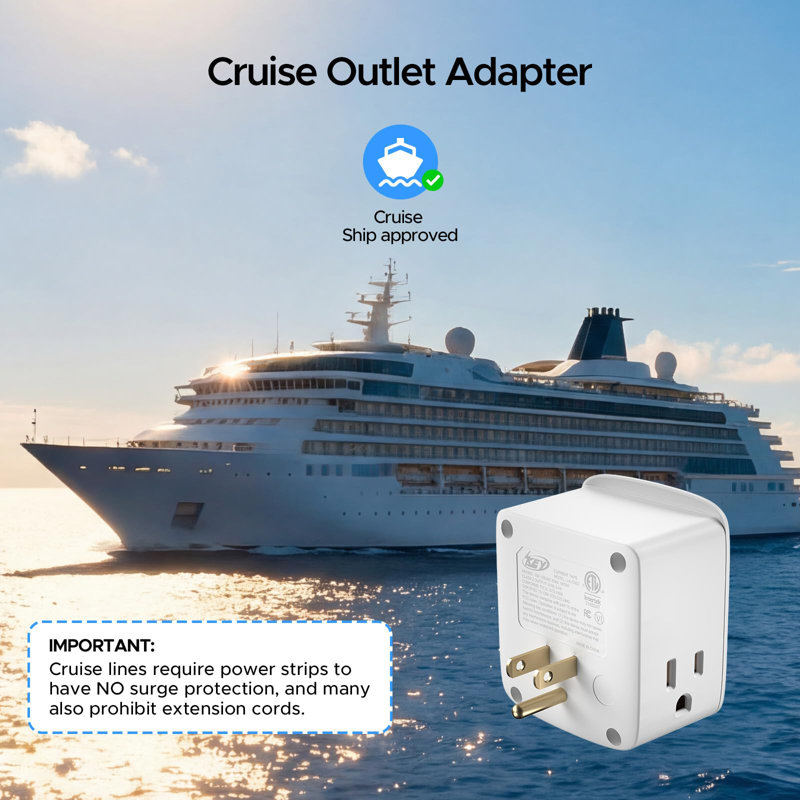 Prolongateur de prise approuvé par KeyPower, Paquet de 2