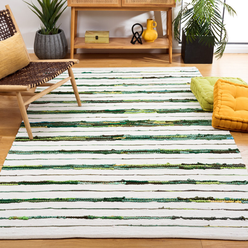 Montauk Hand Woven Performance Striped Rug, Rectangle 5' x 8'