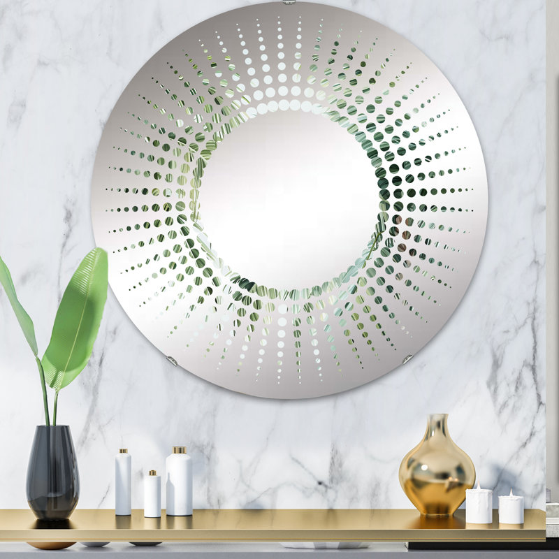 Starburst Decorative Mirror-Round, 31.4" x 31.4", Palm Trees