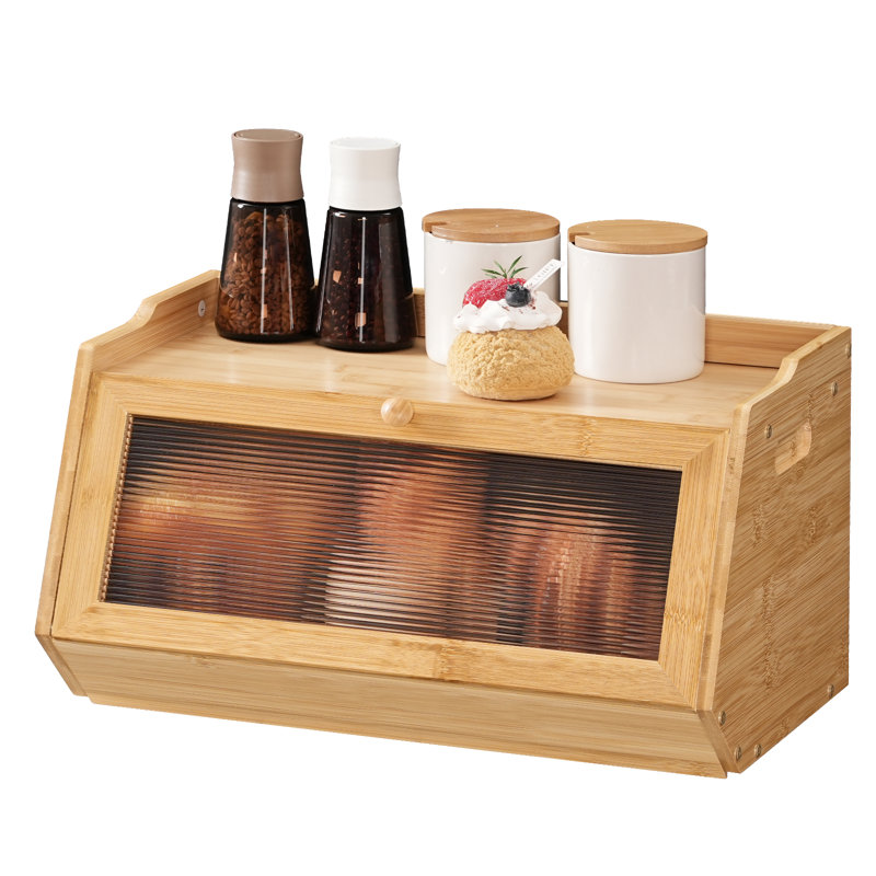 Bamboo Bread Box for Kitchen Countertop