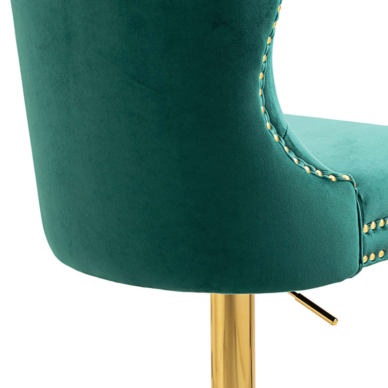 Tabouret pivotant à hauteur réglable, Émeraude