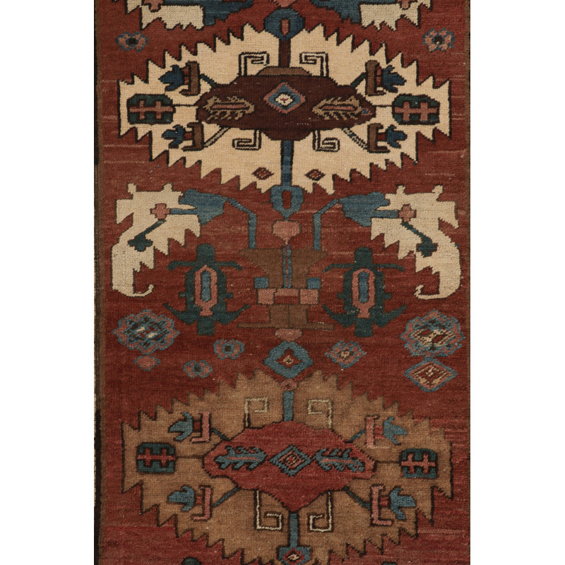 Antique One-of-a-Kind 3'5X14'10 Hand Knotted Area Rug