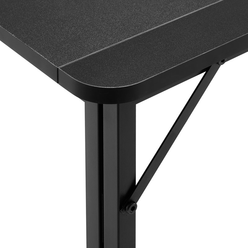 31.5 Inches Black Foldable Desk For Small Areas, Construction, Portable Home Use, Effortless To Store In Gaps Home, Corners