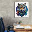 Toile épique Graffiti «Celestial Wolf» par Dean Russo, 26 po x 30 po