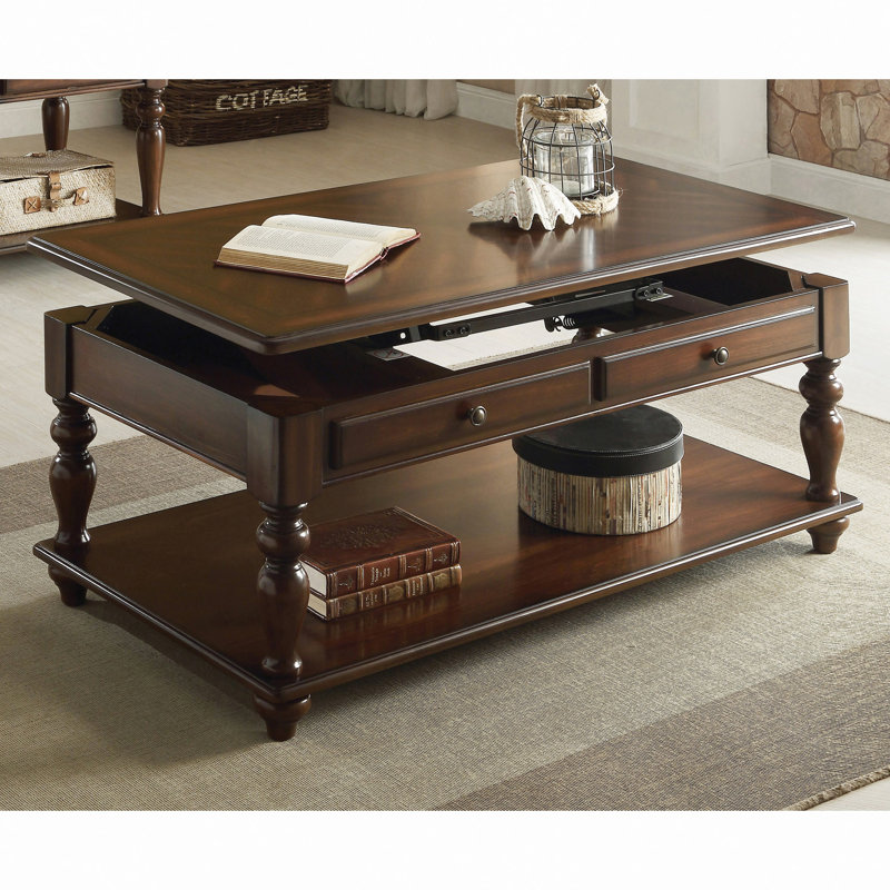 Table basse avec plateau relevable