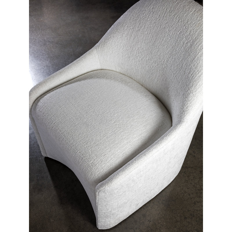 Cream Upholstered Low-Back Parsons Side Chair