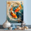 Orange, vert, poisson passionné, poisson Koi I - poisson, art mural-968782791-968782802