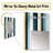 Kennardi Blue And White Classic Pinstripe Pattern - striped  Large Mirror, Modern Unique Wall Mirror Decor, Printed Metal Art-1603841551