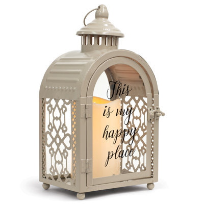 11'' H Tabletop Lantern with Candle Included