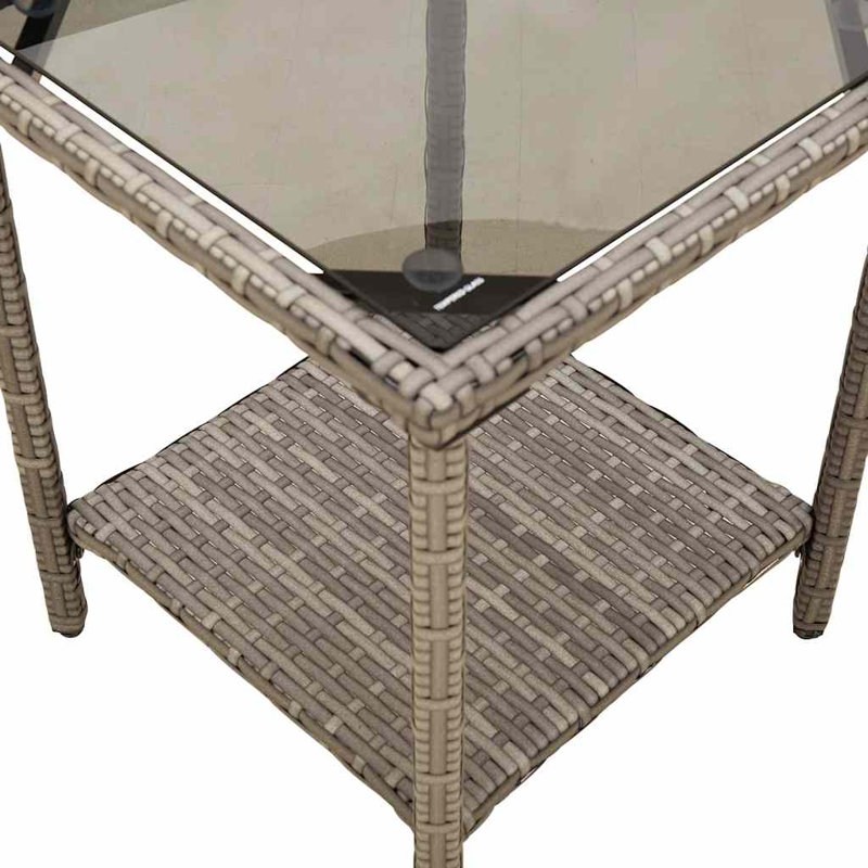 Garden Sofa Gray, Dark Gray PE Rattan Medium Adjustable Feet