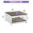 31.5"W Farmhouse Square Coffee Table with Bottom Shelf Storage, Fence Paneled Design-1955717449-1955717426
