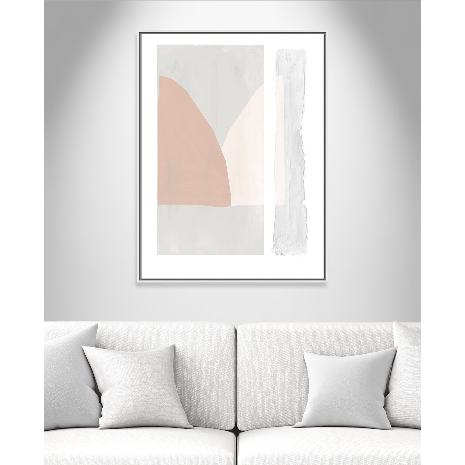 Soft and Light - Painting Print, White Framed Canvas, 41.5" H x 31.5" W x 2" D