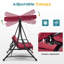 Balancelle de patio Kristinia avec auvent réglable résistant aux intempéries-612179632