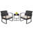 Anniah 2 - Person Patio Dining Set with Square Table , Cushions Included-632137762
