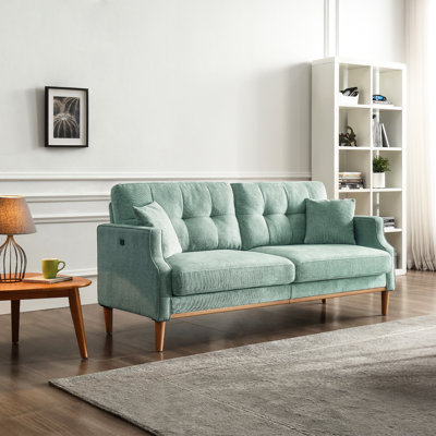 Confortable bleu avec 3 sièges et tissu 3 po -