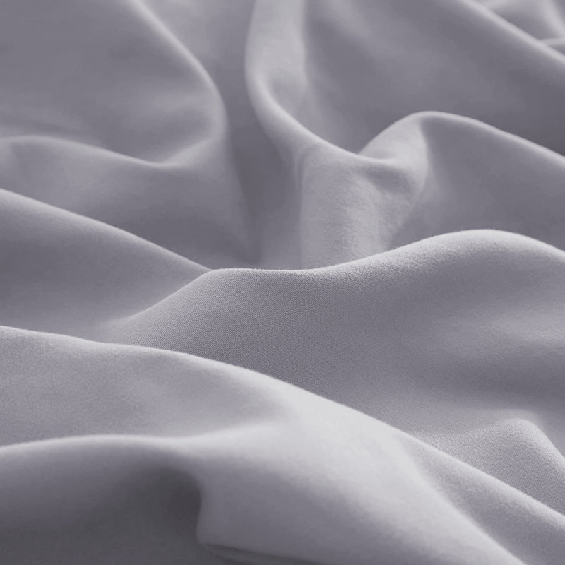 Super Soft Extra Deep Microfiber Brushed Fitted Sheet, Single (3'), Grey