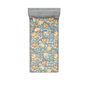 Gris pâle, jaune pastel / floral