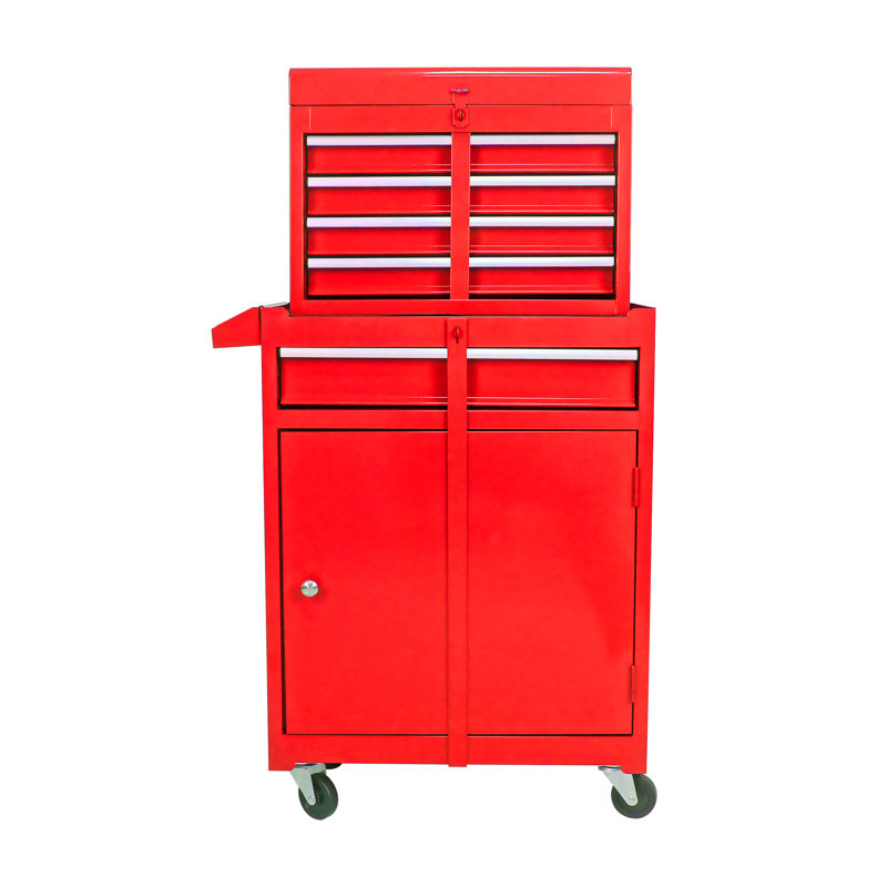 Coffre à outils roulant, Rouge
