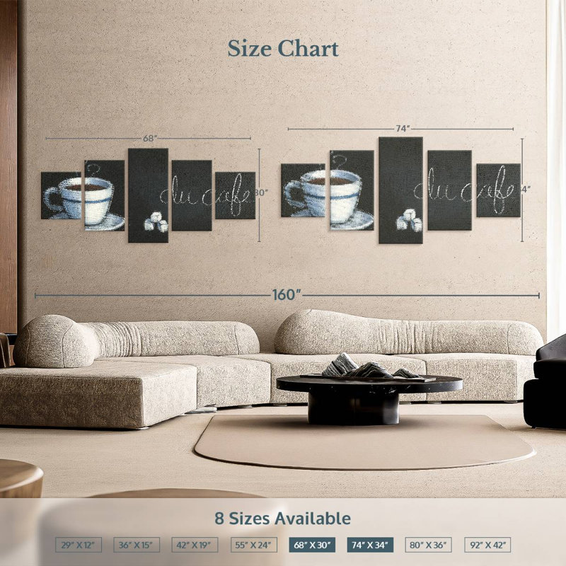 Chalkboard Menu Cafe, 24" H x 55" W