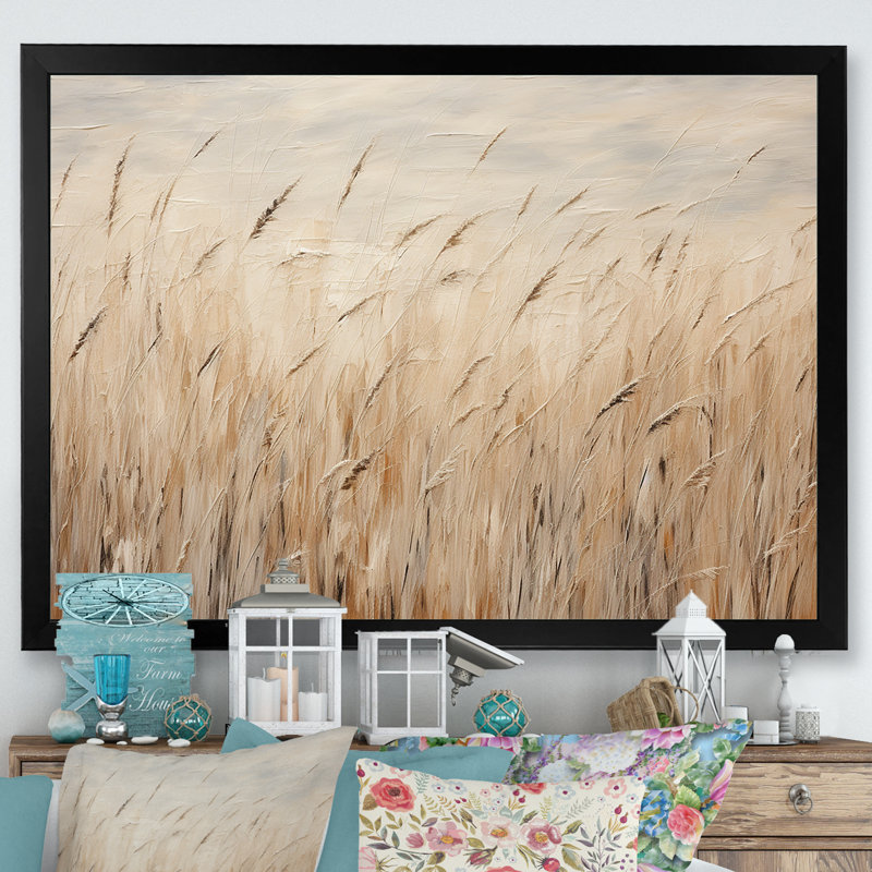 Prairies majestueuses prairies V, Cadre simple noir, H 34 po x l 44 po x P 1,5 po