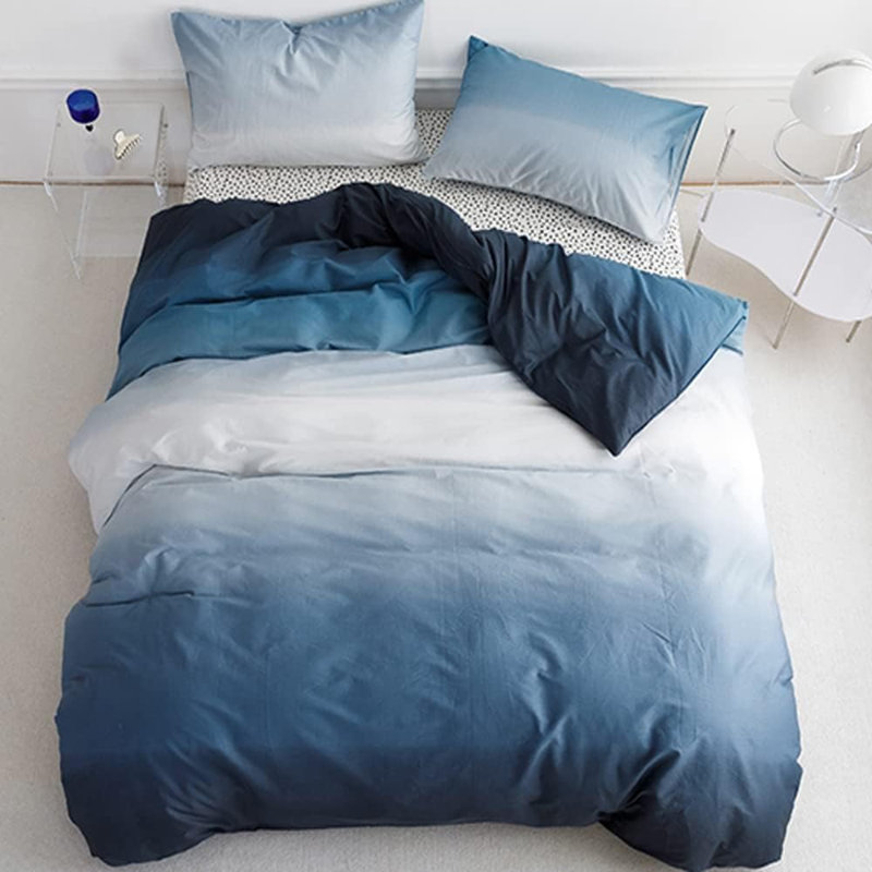 Édredon en coton bleu océan