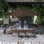 Parasol de patio 11 'en bronze avec inclinaison automatique et manivelle en cacao Sunbrella-1974772219-1974772206