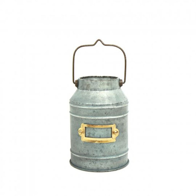 Metal Hanging Planter, 6.8" H x 4.9" W x 5.3" D