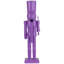 Figurine de Noël soldat casse-noisette avec épée - 15 po - mauve