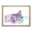Colourful Abyssinian Cat in Abstract - Picture Frame Graphic Art Print-55686265-55686266