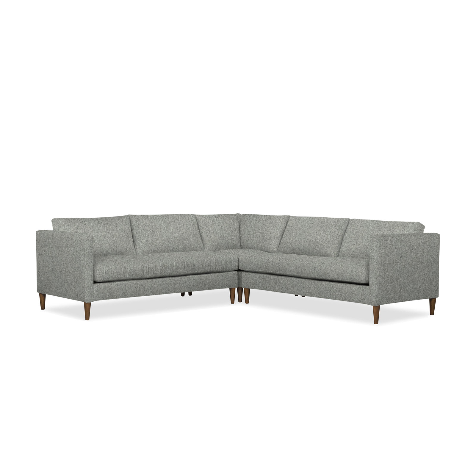Clifford Sectional, Ticket Smoke Heathered Basketweave