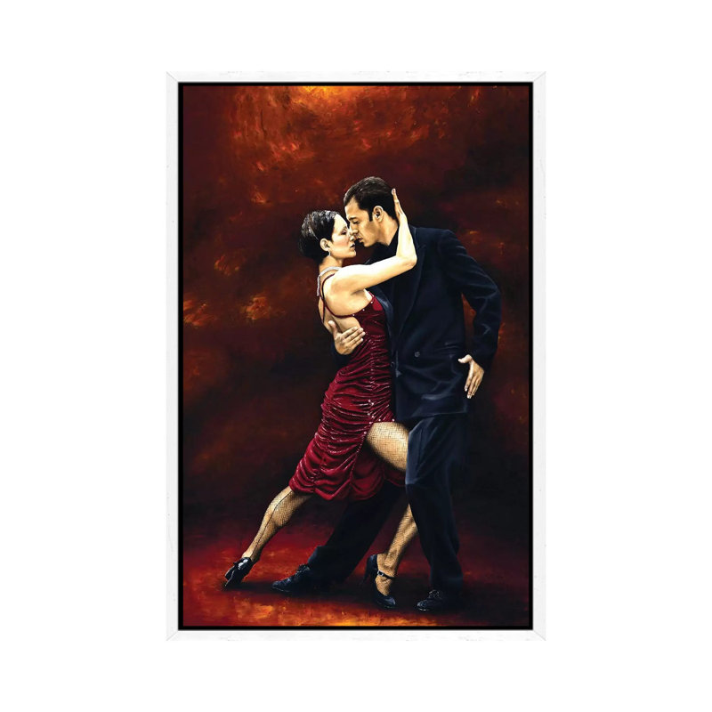 That Tango Moment by Richard Young - Painting on Canvas, White Floater Framed, 66.04cm H x 45.72cm W x 3.81cm D