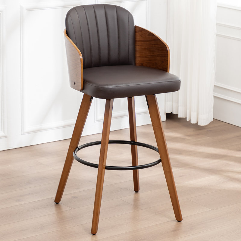Tabouret pivotant, Tabouret de comptoir (siège d'une hauteur de 26,1, Brun
