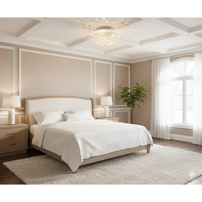 Clarke Modern 4 Light Crystal Flush Mount