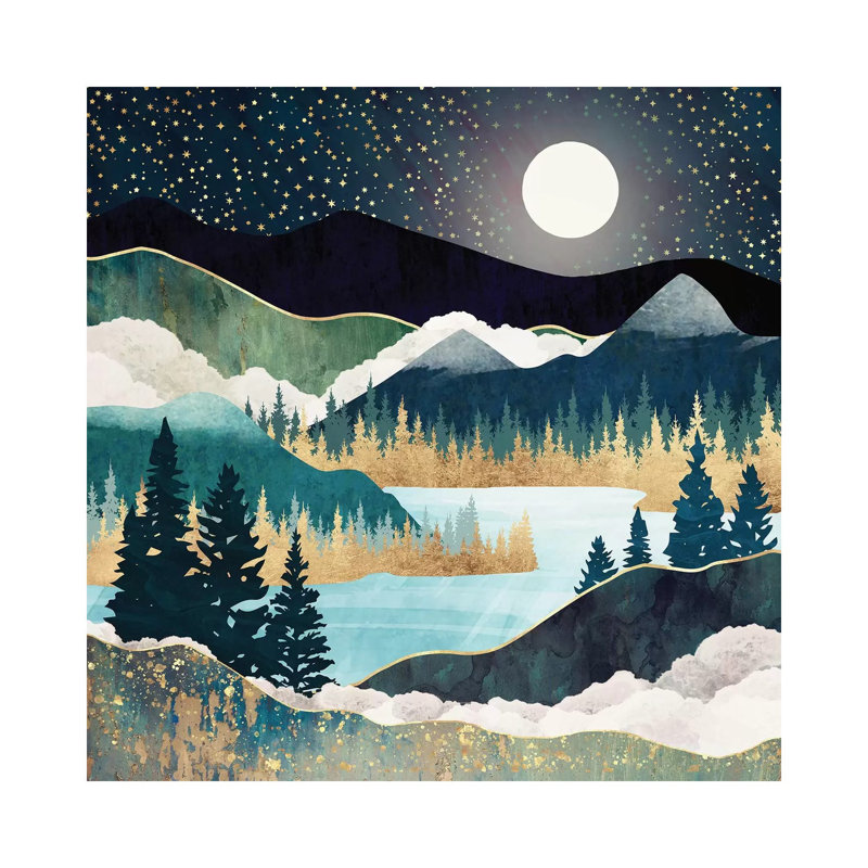 Star Lake - Wrapped Canvas Print, 45.72 cm H x 45.72 cm W x 1.91 cm D