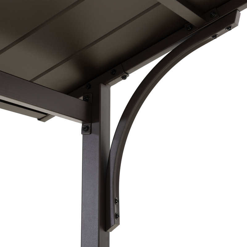 Steel Barbecue Gazebo Ecrins - 153cm X 242cm, Anthracite