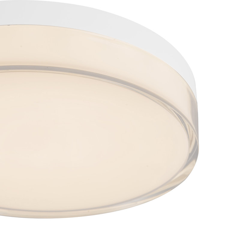 Quara 7-in Black dimmable LED Flush Mount, White