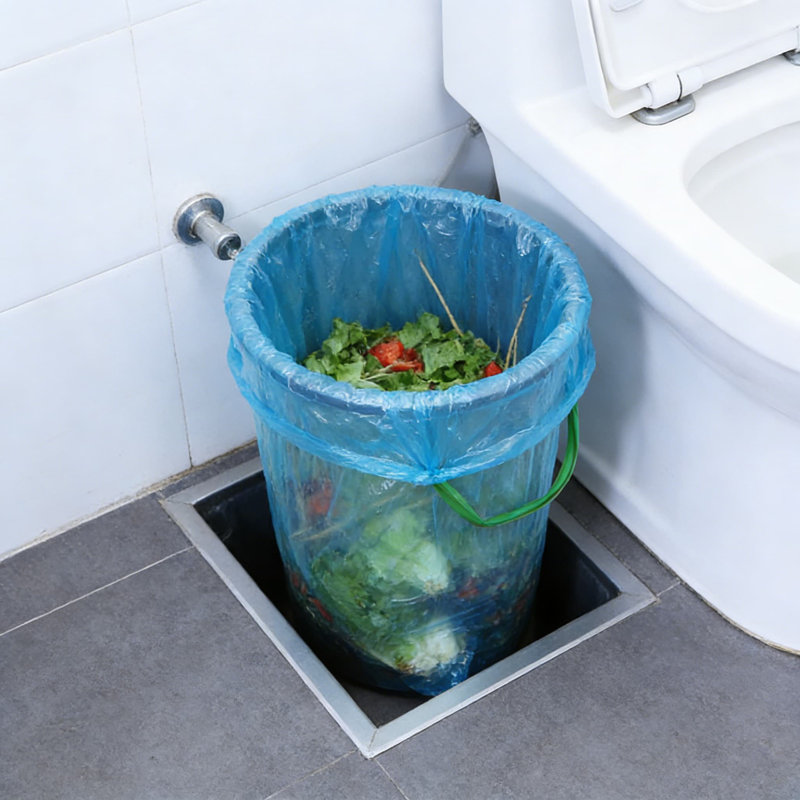 Sacs poubelle à cordon 100 fils sans déchirure, sacs à ordures non parfumés 1,1 mil d'épaisseur 4 gallons pour salle de bain, cuisine et bureau