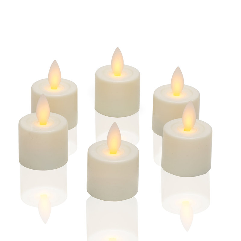 6 Piece Unscented Candle Set