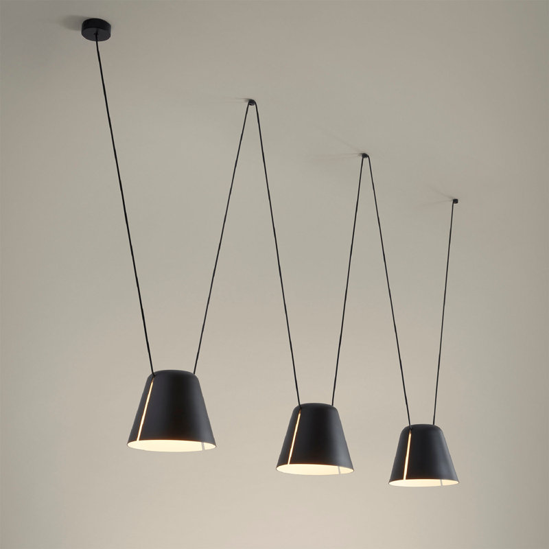 Attic 3 - Light Pendant, Black, 86.63" H x 118.13" W x 9.5" D