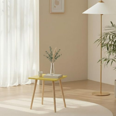 Side Table, Rectangular Wooden Small End Table, Small Accent Table for Living Room, Bedroom and Balcony, Modern Side Tables for Spaces Home Decor, Easy Assembly