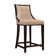 Upholstered Counter Stool with Solid Wood Frame