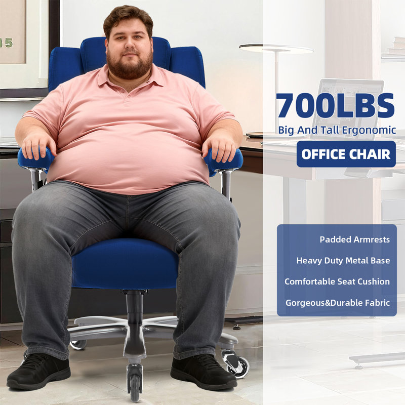 Fauteuil de bureau ergonomique Wayfair Nagib, Bleu