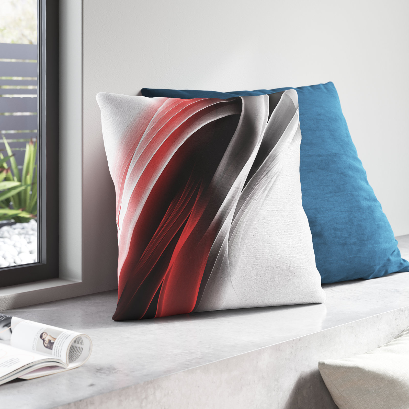 Red Square Pillow