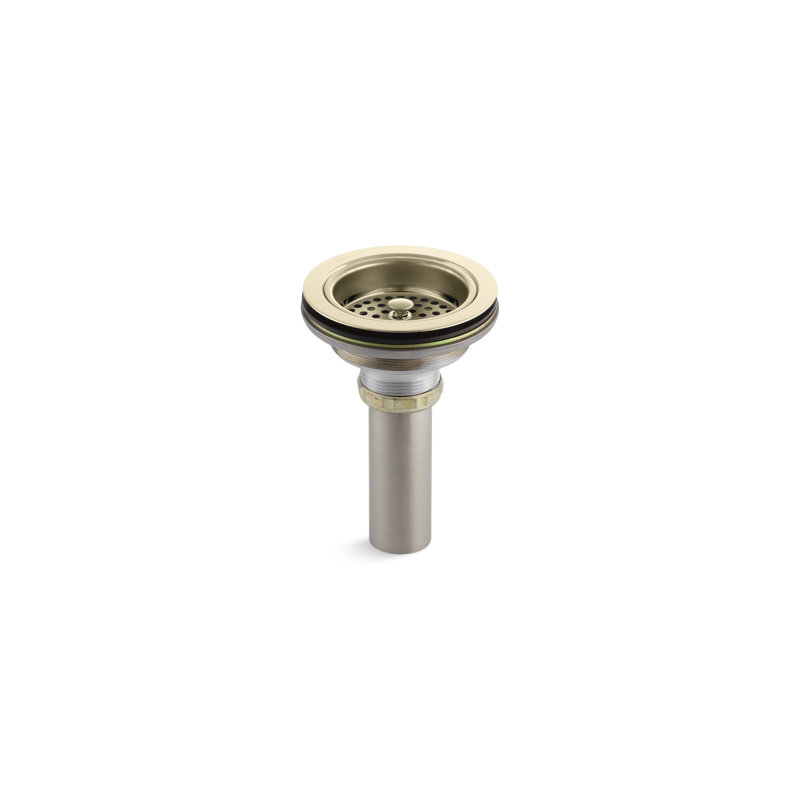 Duostrainer Sink drain and strainer with tailpiece, Vibrant Gold