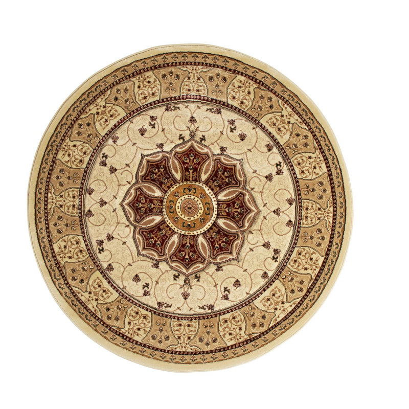 Brandonville Cream/Brown Rug, Round 150cm