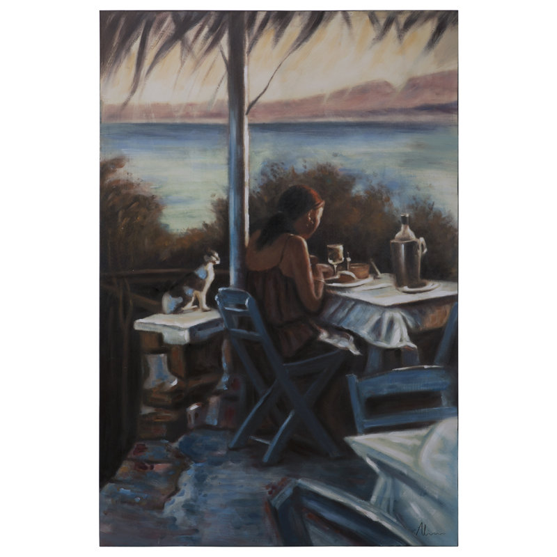 «Cafe Days», peinture sur toile tendue