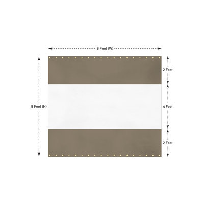 Heavy Duty Outdoor Clear Panel Curtain, All Weather Resistant Tarp Curtain for Pergola Porch Gazebo, Privacy Screen, Blackout Curtains(8 x 9 ft)