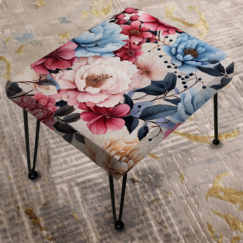 Watercolor Dreams Motif floral - Repose-pieds rectangulaire floral