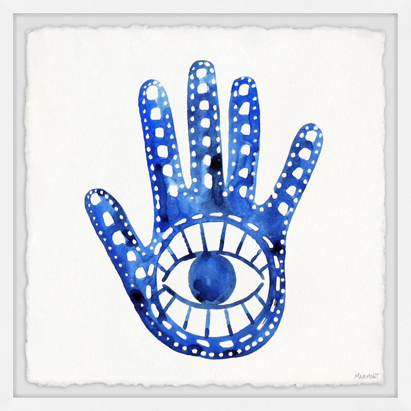 Hands Off - Single Picture Frame Painting, 45cm H x 45cm W x 3.81cm D